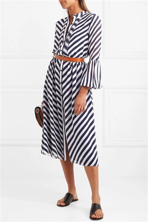 michael kors striped dress free shipping|michael kors georgette dress.